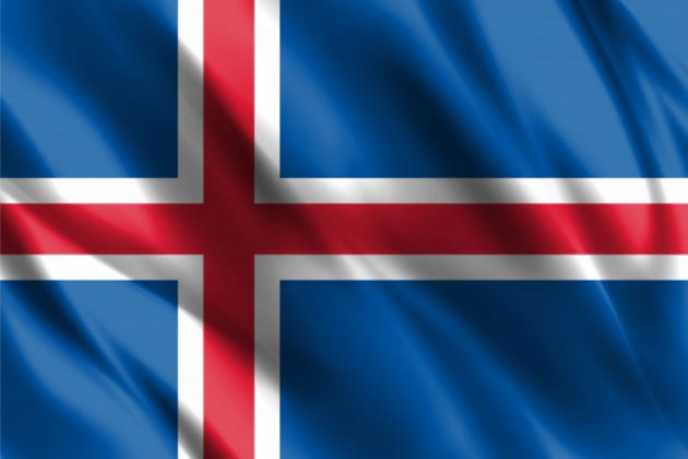 Country Flag Iceland 90 x 150 cm - 100% polyester