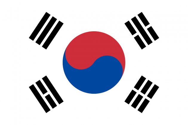 Country Flag South Korea 90 x 150 cm - 100% polyester