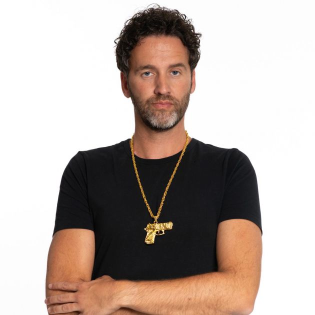 Gouden Ketting Metaal Pistool - 6 Pack