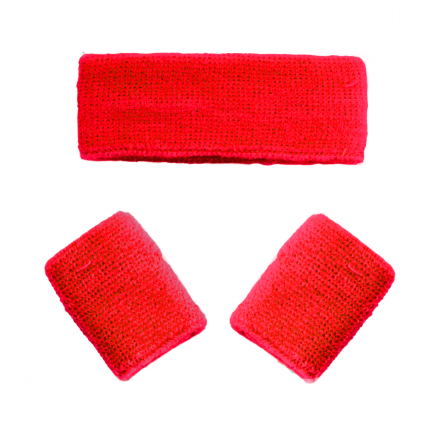 Red Set Headband/Wristbands