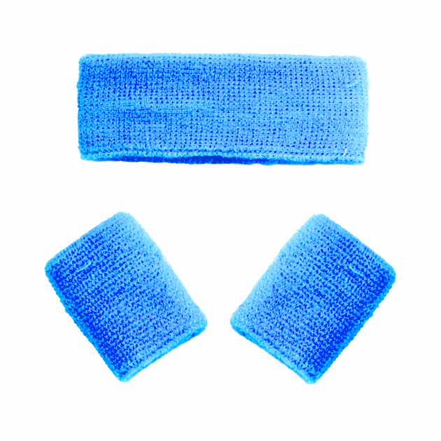 Blue Set Headband/Wristbands