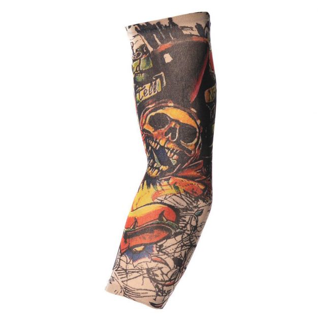 Tattoo Sleeves Skulls Multicolor - 12 Pack