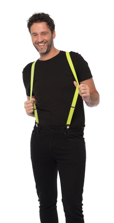 Suspenders Neon Yellow - Width 3 cm