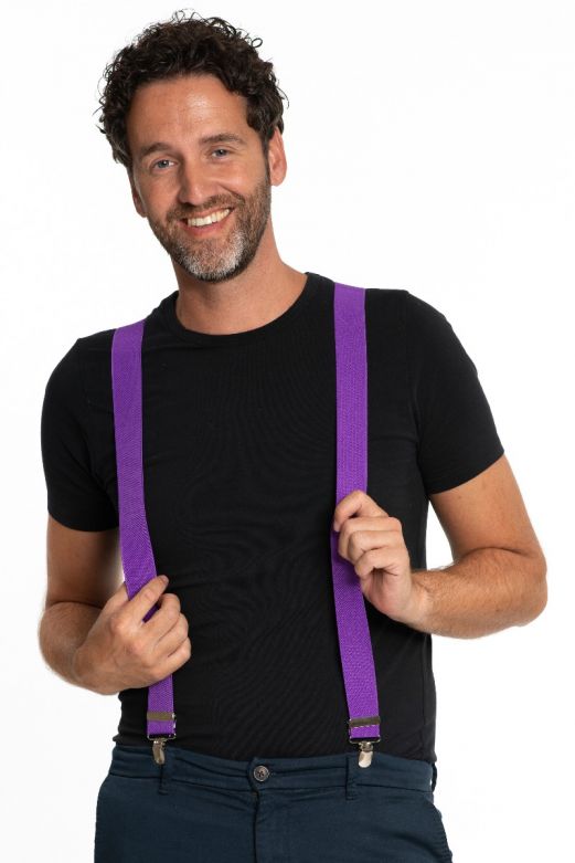 Suspenders Purple - Width 3 cm