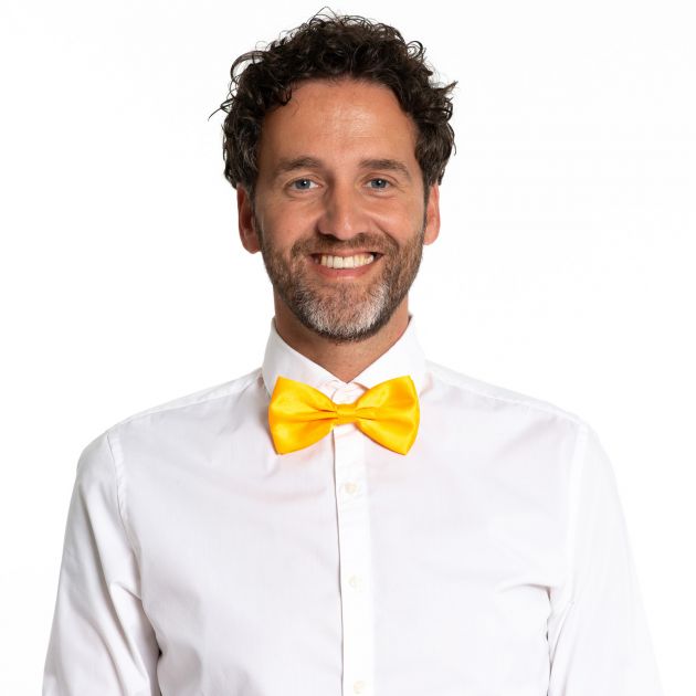 Vlinderstrik Neon Geel - 6 Pack