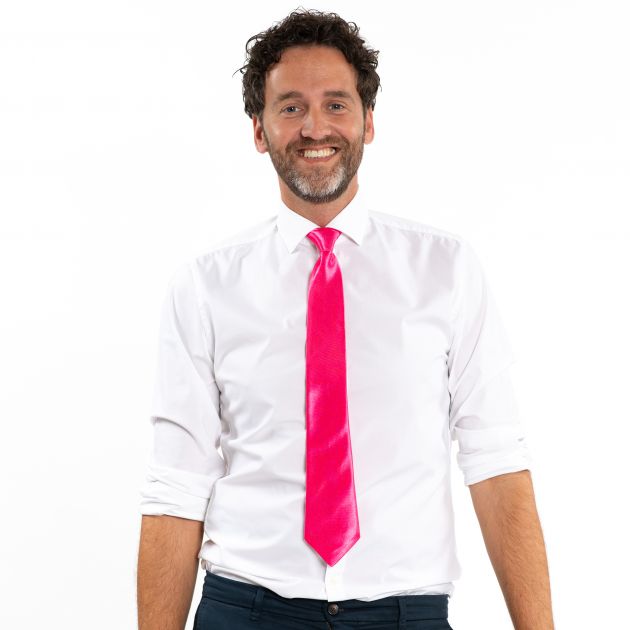 Tie Neon Pink - 50 cm - 6 Pack