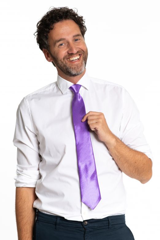 Tie Purple - 50 cm - 6 Pack