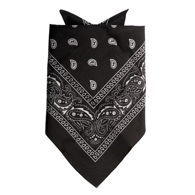 Bandana Traditional Black- 52 x 55 cm - 12 Pack