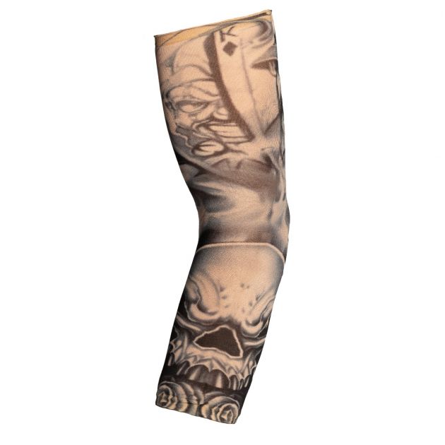 Tattoo Sleeves Skull Black White - 12 Pack