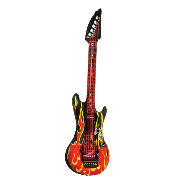 Inflatable Guitar Flame 106 cm - 6 Pack