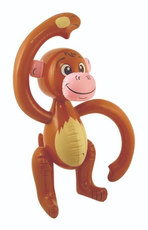 Inflatable Monkey 58 cm - 6 Pack