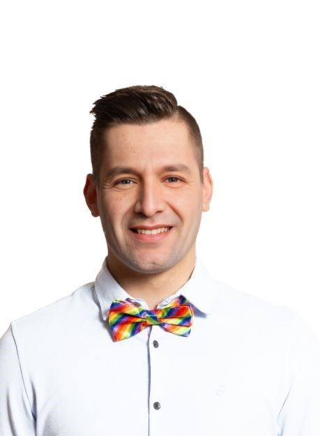 Vlinderstrik Regenboog - 6 Pack