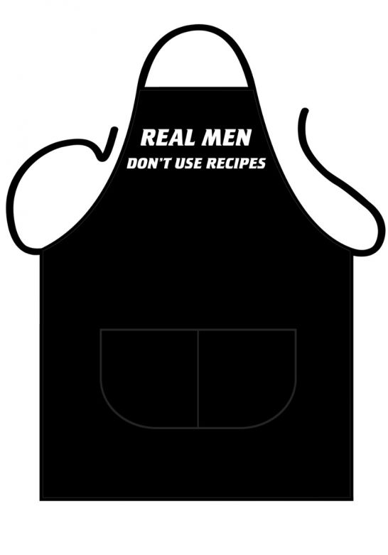 Black Apron Deluxe Real Men Don't Use Recipes