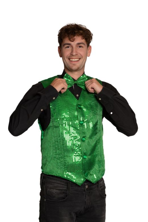 Gilet + Strik Groen