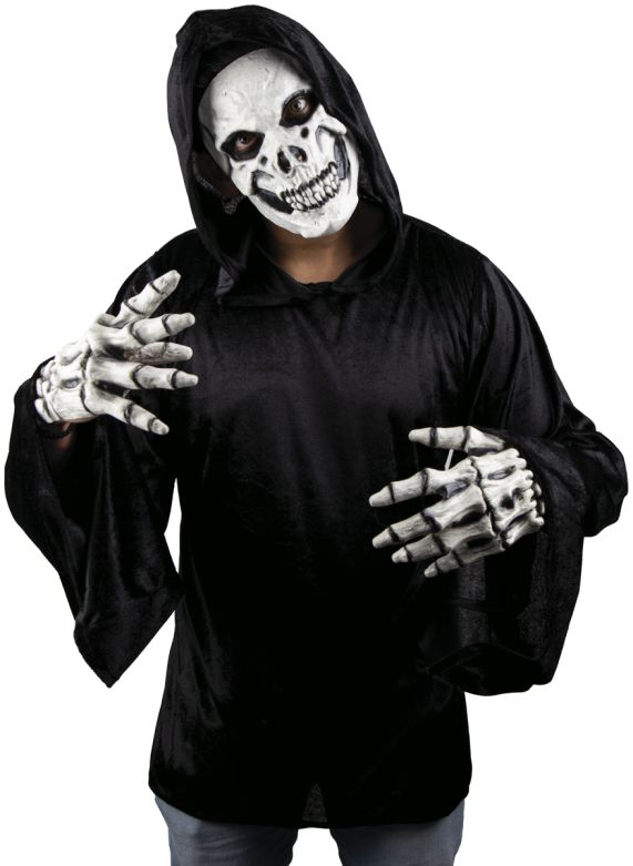 Gezichtsmasker met Handen - Wit Skull