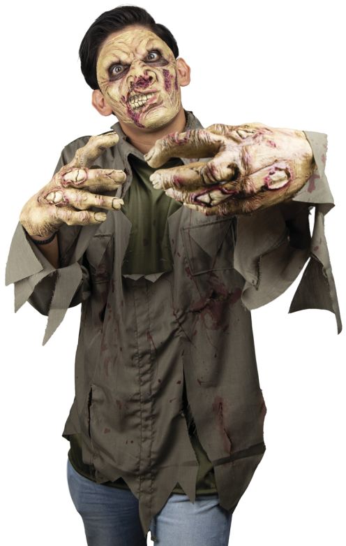 Gezichtsmasker met Handen - Zombie