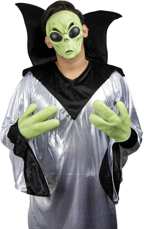 Face Mask with Hands - Alien w/hands