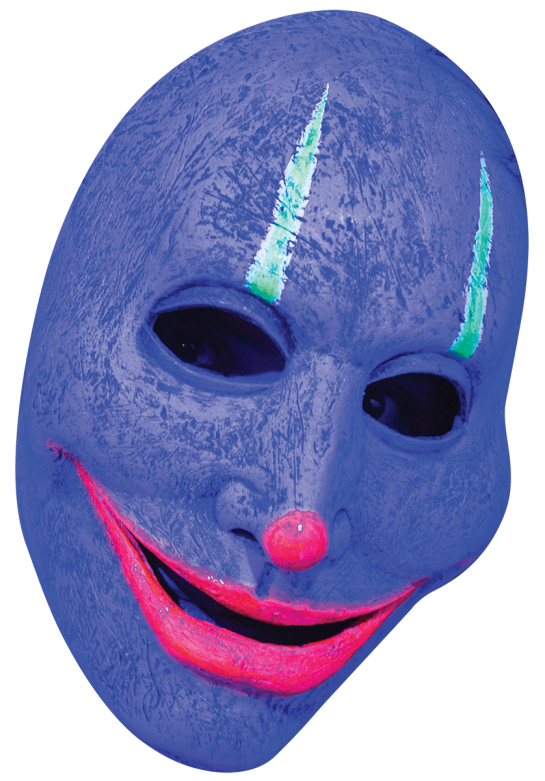 Face Mask - Murder Clown Neon Smile