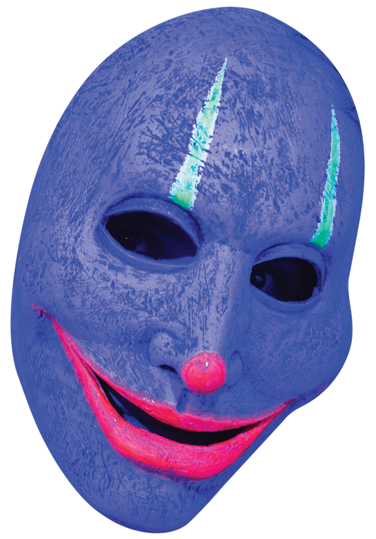 Gezichtsmasker - Murder Clown Neon Smile
