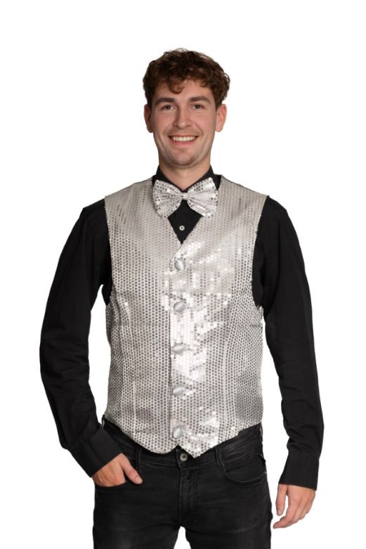 Gilet + Strik Zilver