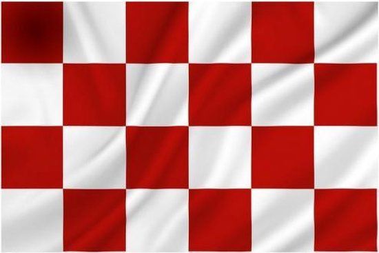 Vlag Brabant - Rood Wit Geblokt - 90 x 150 cm
