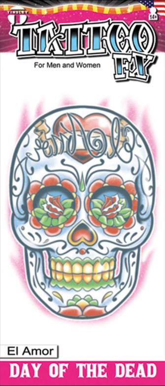 Day Of The Dead Tattoo  - El Amor - 6 Pack