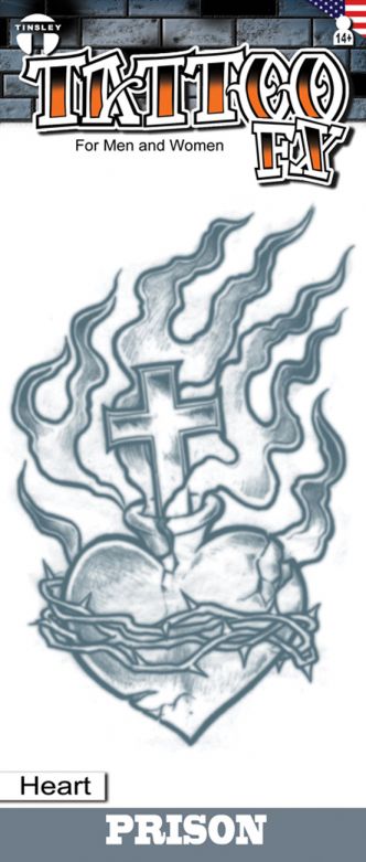 Prison Tattoos - Heart - 6 Pack