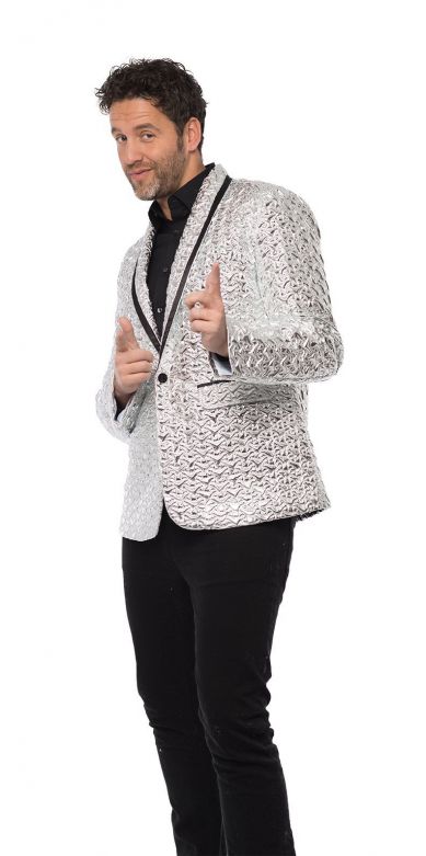 Men Jacket Silver