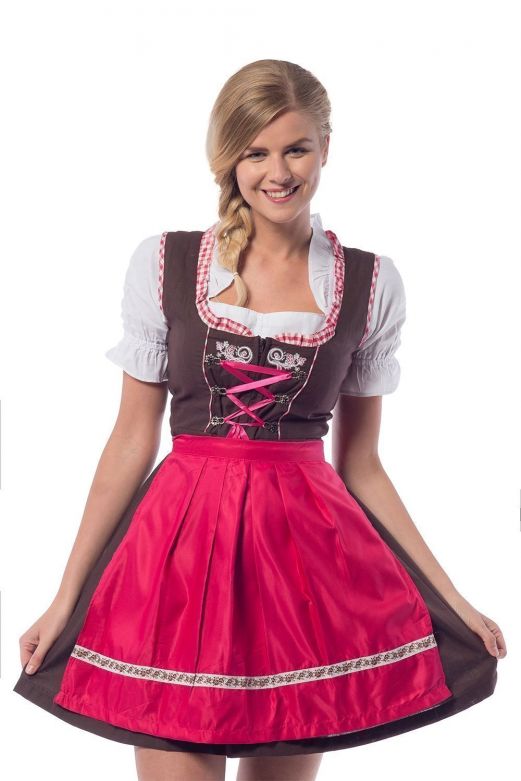 Dirndl Laura Bruin/Roze