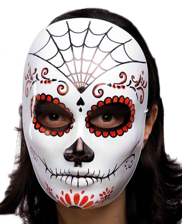 Gezichtsmasker wit met decoratie