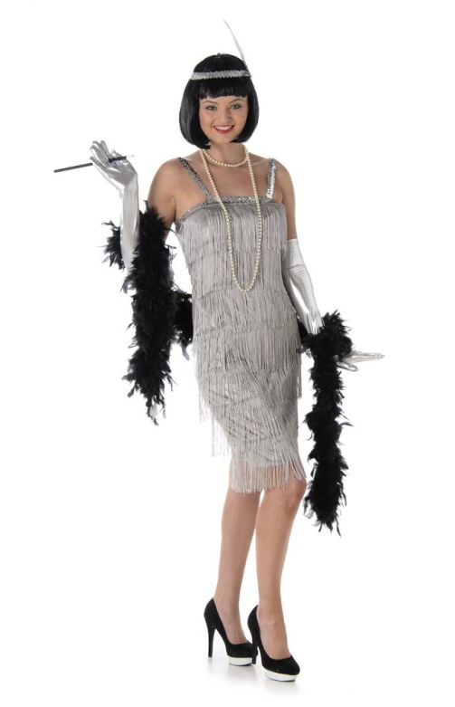 Silver Flapper Dress