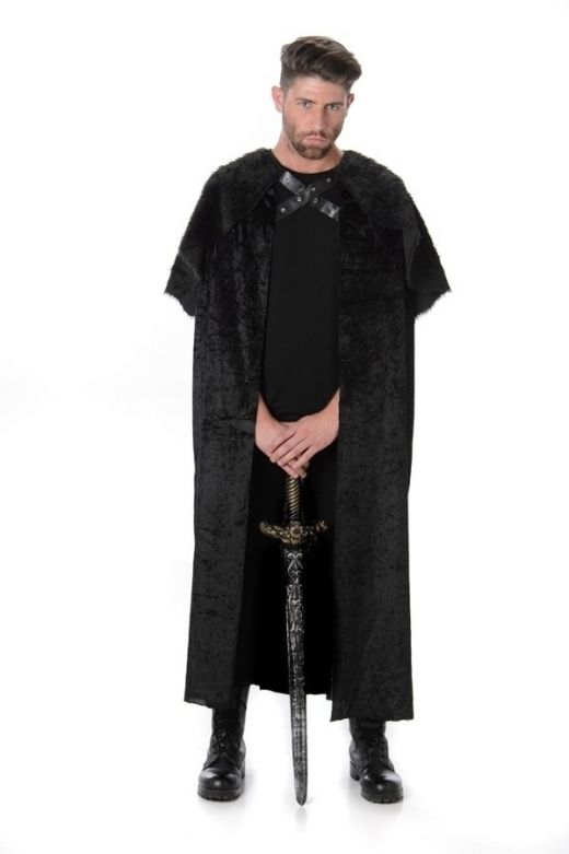Cape Met Bont Zwart - One-Size