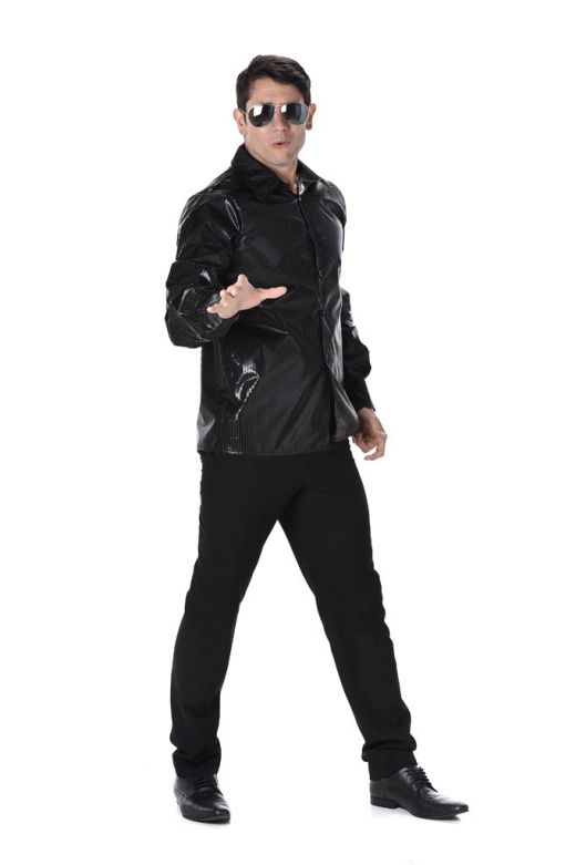 Black Sequined Disco Shirt