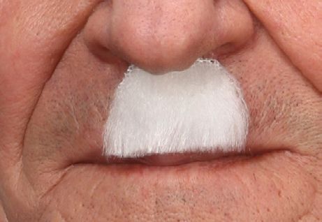 Mustache Charlie Chaplin White