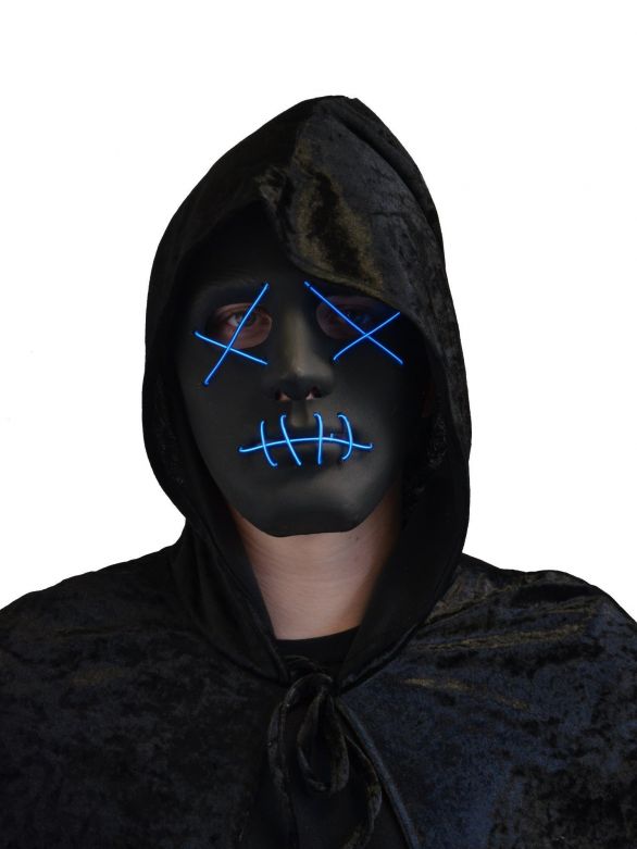 Black Face Mask with Light Pvc - excl batt