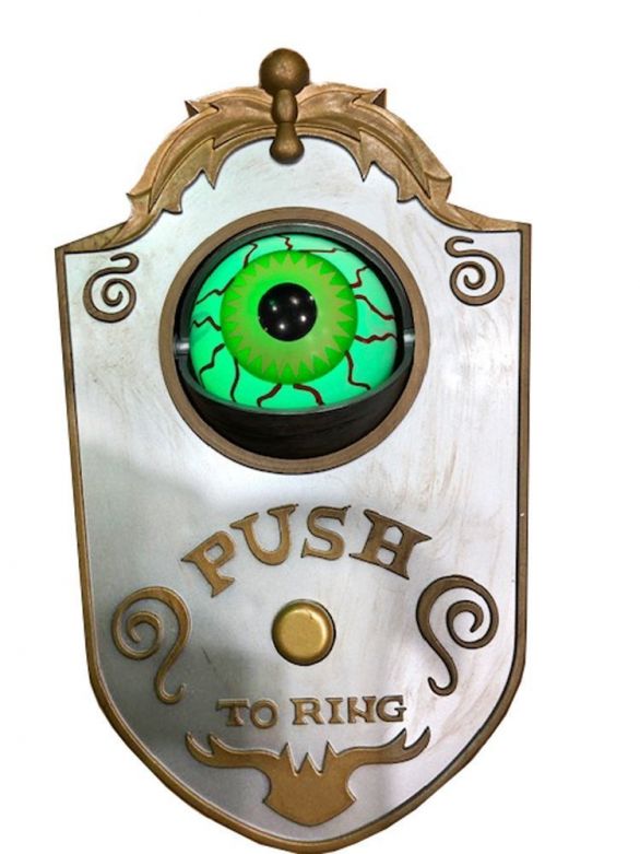 Doorbell White with Lighting Eye and Sound - 18 cm excl batt