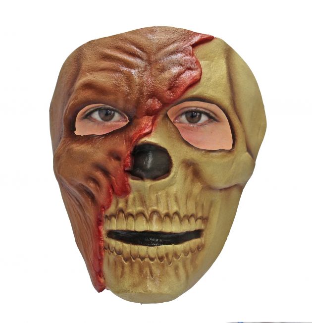 Face Mask - Zombie Half Skull