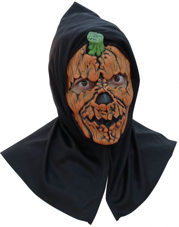 Face Mask with Hood - Pumpkin 1 With Hood -