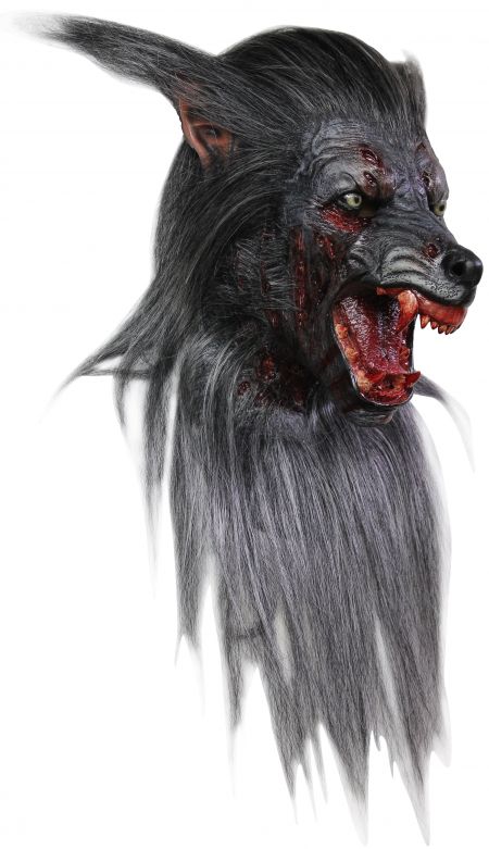 Volledig Hoofdmasker - Black Wolf