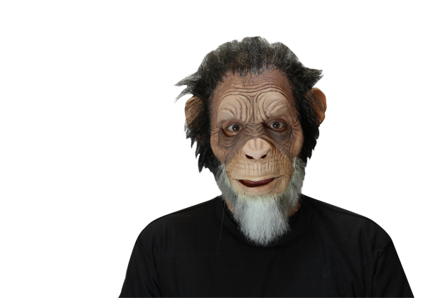 Headmask with Hair - Old Julius Ape