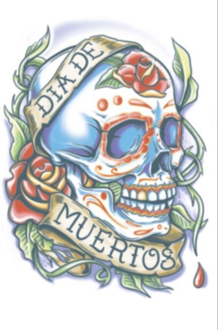 Day Of The Dead Tattoo  - La Rosa