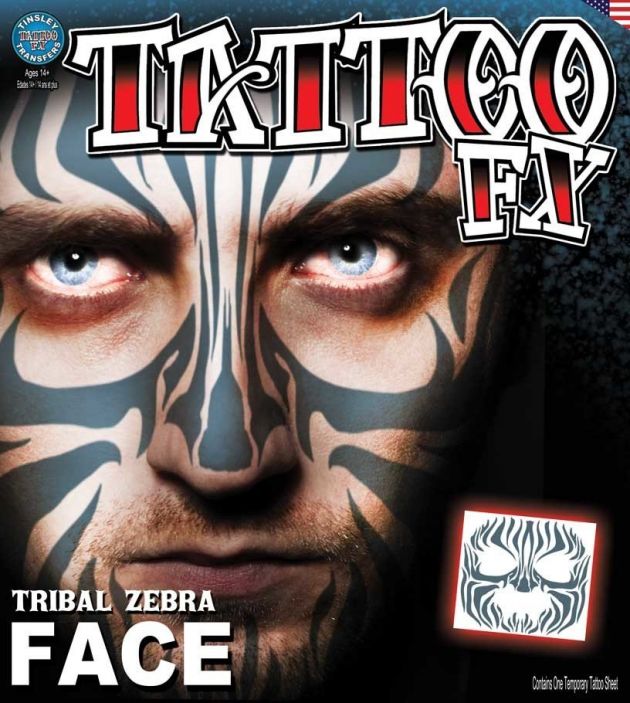 Costume Face Kits - Tribal Zebra Face