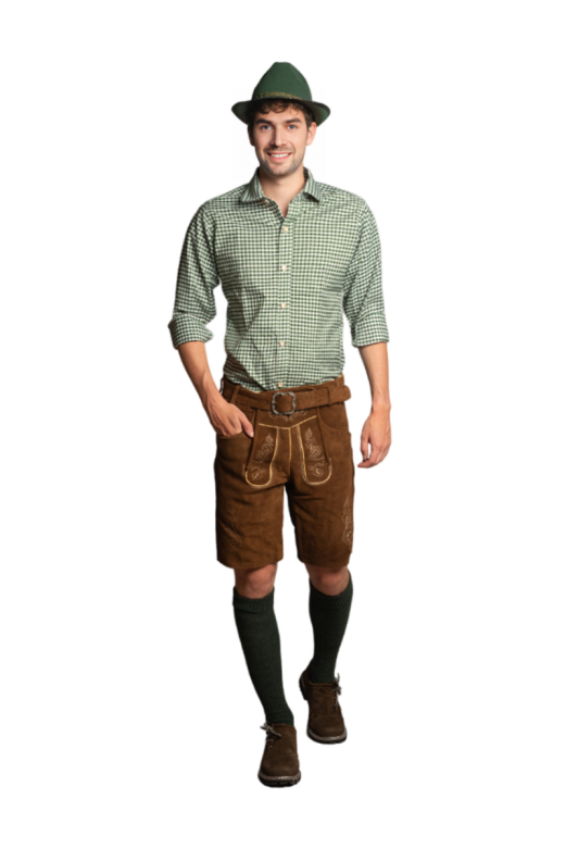 Lederhose Brixental Kort Donkerbruin
