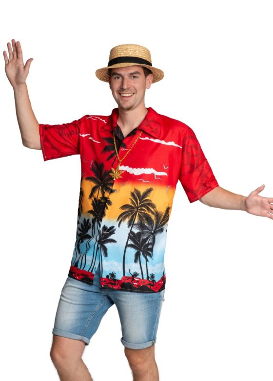 Hawai Shirt Paradise Rood