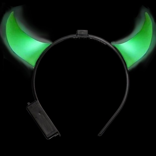 Duivelsdiadeem met Licht Groen incl Batterijen - 6 Pack