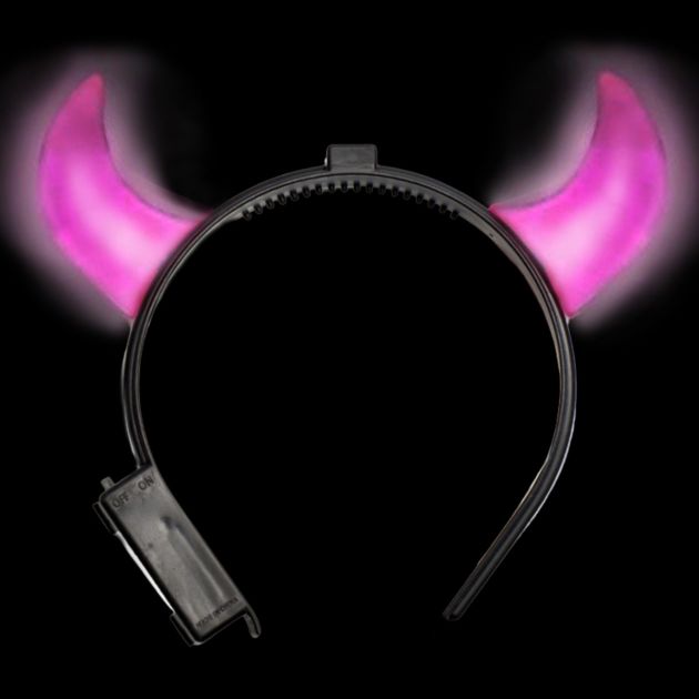 Duivelsdiadeem met Licht Roze incl Batterijen - 6 Pack